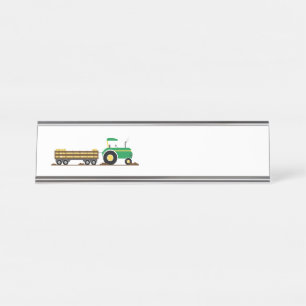 Trailer voor landbouwtractoren bureau naambordje