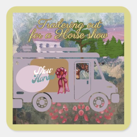 Trailering uit voor een H-show Vierkante Sticker (Voorkant)
