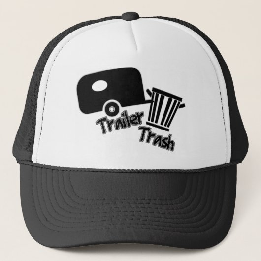 Trailerpark Leven.  Funny Trailer Trash Icons Trucker Pet (Voorkant)