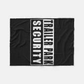 Trailerparkbeveiliging Grappige Vintage Fleece Deken (Voorkant (Horizontaal))