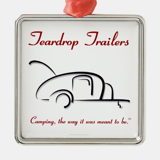 Trailers Red versie Metalen Ornament (Voorkant)