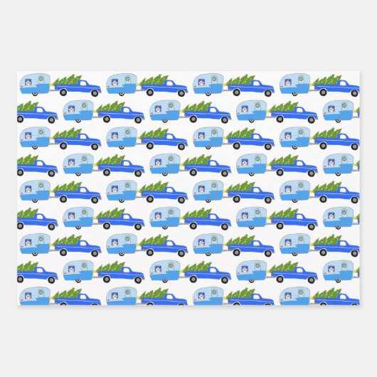 Trailers voor koffiezetwagens RV Vrachtwagens kleu Inpakpapier Vel (Voorkant 3)