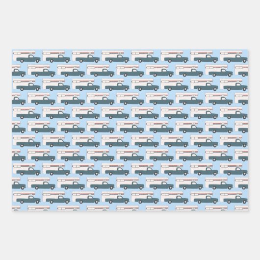 Trailers voor koffiezetwagens RV Vrachtwagens kleu Inpakpapier Vel (Voorkant)