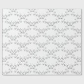 Trailing Botanische Patroon Black White Gift Wrapp Cadeaupapier (Vlak)