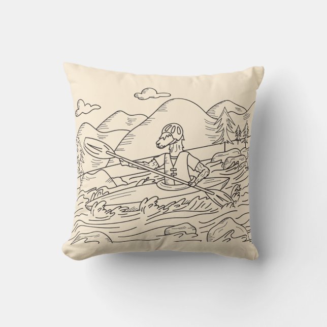 Trailpaca Kayak Khaki Aventure Kussen (Voorkant)