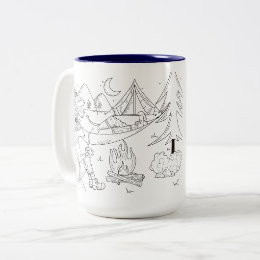 Trailpaca Stary Night Camp Sensaties Tweekleurige Koffiemok (Voorkant links)