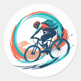 trailrijder ronde sticker