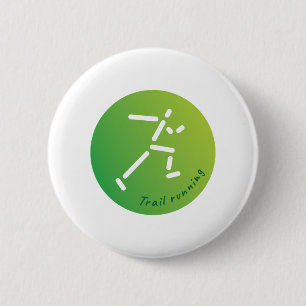 Trailrunning, veldlopen ronde button 5,7 cm