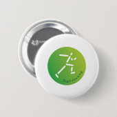 Trailrunning, veldlopen ronde button 5,7 cm (Voorkant /achterkant)