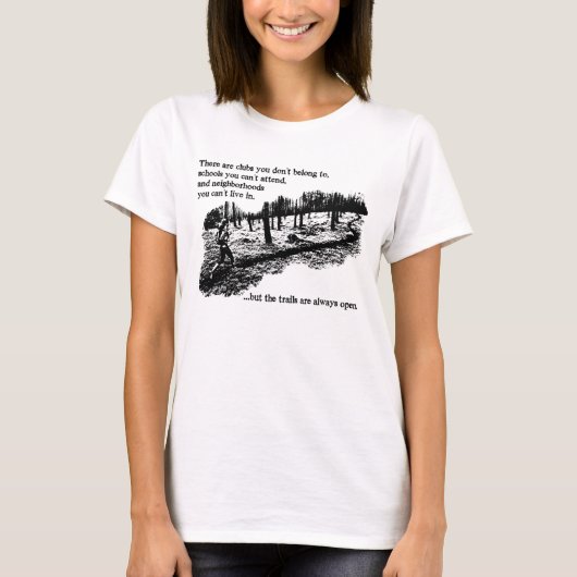 Trails Altijd open vrouwen T-shirt (Voorkant)