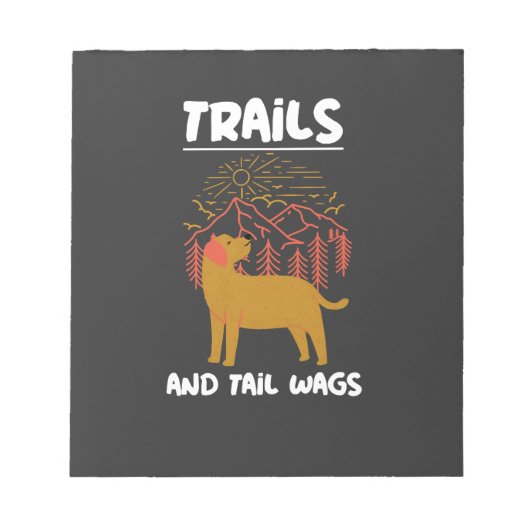 Trails en kwispelende Labrador Retriever Notitieblok (Voorkant)