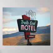 Trails End Motel Sign, Wyoming Poster (Voorkant)