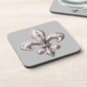 Trails I Travel Fleur de Lis Design Bier Onderzetter (Linkerzijde)