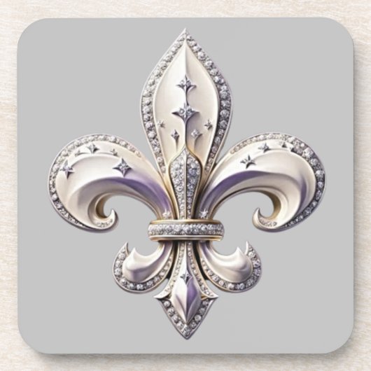 Trails I Travel Fleur de Lis Design Bier Onderzetter (Voorkant)