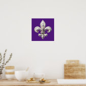 Trails I Travel Fleur de Lis Design Poster (Keuken)