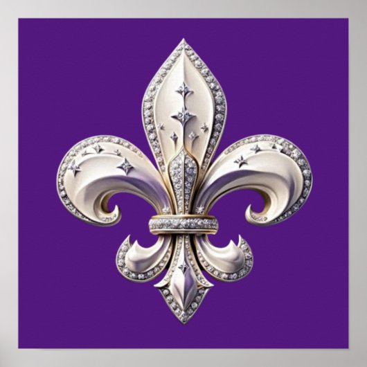 Trails I Travel Fleur de Lis Design Poster (Voorkant)