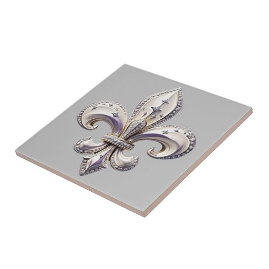 Trails I Travel Fleur de Lis Design Tegeltje (Zijkant)