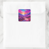 Trails I Travel Miles Design Vierkante Sticker (Tas)