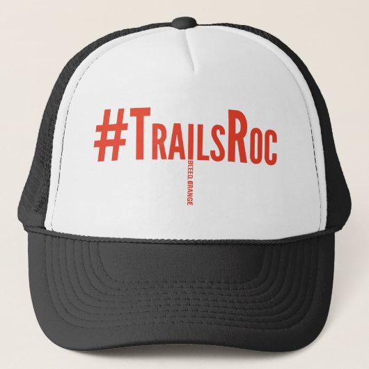 #TrailsRoc - Bleed Oranje Trucker Hat Trucker Pet (Voorkant)