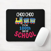 Train 100 dagen kleuterschool leerling leraar muismat (Met muis)