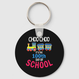 Train 100 dagen kleuterschool leerling leraar sleutelhanger