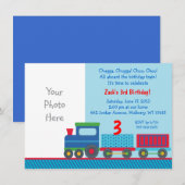 Train 1e verjaardag kaart (Voorkant / Achterkant)