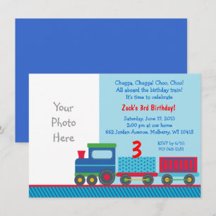 Train 1e verjaardag kaart