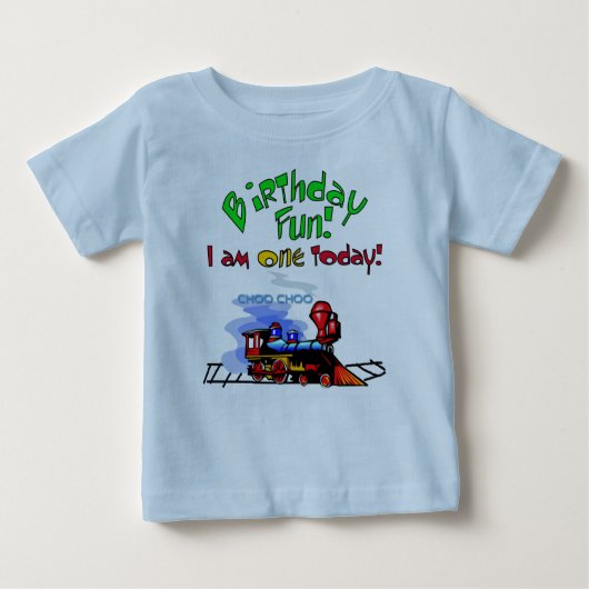Train 1st Birthday Tshirts en cadeaus (Voorkant)