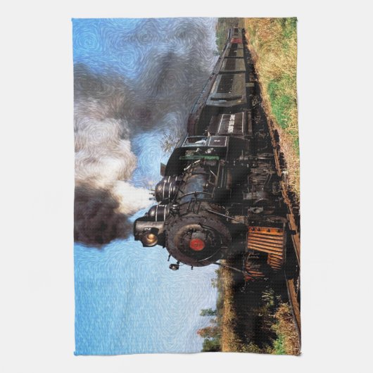 Train 2 keukenhanddoek (Verticaal)