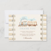 Train 2e verjaardag bedankkaart (Voorkant)