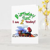 Train 2e verjaardag overhemden en geschenken kaart (Gele Bloem)