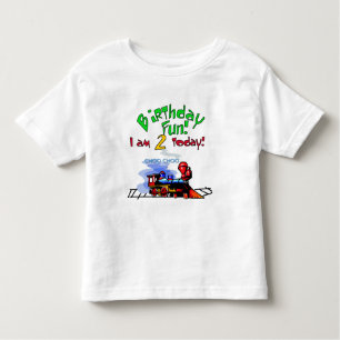 Train 2e verjaardag overhemden en geschenken kinder shirts