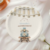 Train 2e verjaardag papieren bordje