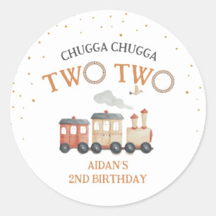Train 2e verjaardag ronde sticker