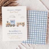 Train 2e verjaardag uitnodiging | Digitaal of gedr