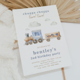 Train 2e verjaardag uitnodiging | Digitaal of gedr