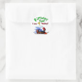 Train 4e verjaardag Tshirts en geschenken Ronde Sticker (Tas)