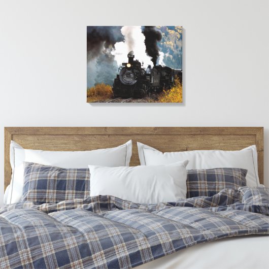 Train 5 Gewatteerd Canvas Afdruk (Insitu (Slaapkamer))