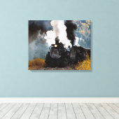 Train 5 Gewatteerd Canvas Afdruk (Insitu (Houten vloer))