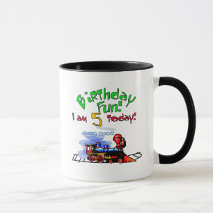 Train 5th Birthday Tshirts en cadeaus Mok