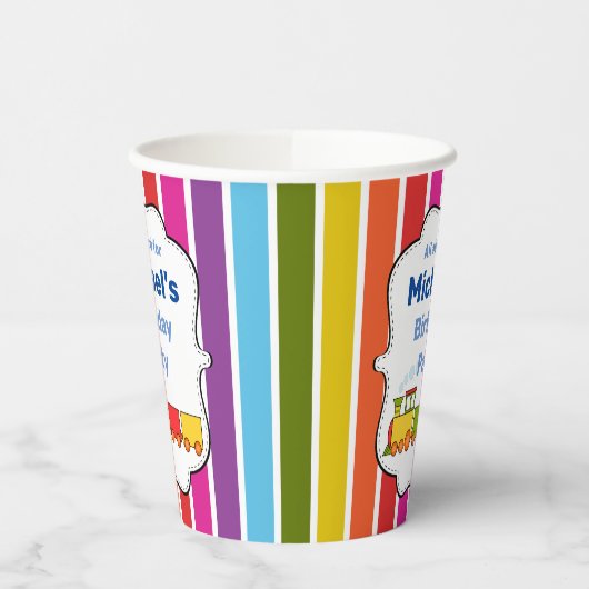 Train - Aangepaste verjaardag Papieren Bekers (Links)