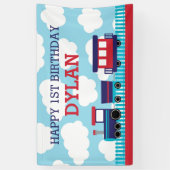 Train achtergrond / banner (marine & Red) (Verticaal)