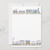 Train alles aan boord van Boy Birthday Kaart (Achterkant)