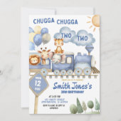 Train alles aan boord van de 2e verjaardag met fot kaart (Voorkant)