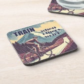 Train als anderen niet willen fietsen bier onderzetter (Linkerzijde)