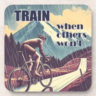 Train als anderen niet willen fietsen bier onderzetter