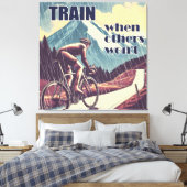 Train als anderen niet willen fietsen canvas afdruk (Insitu (Slaapkamer))