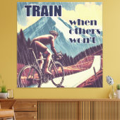 Train als anderen niet willen fietsen canvas afdruk (Insitu (Woonkamer))