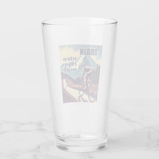 Train als anderen niet willen fietsen glas (Achterkant)