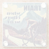 Train als anderen niet willen fietsen glazen onderzetter (Achterkant)